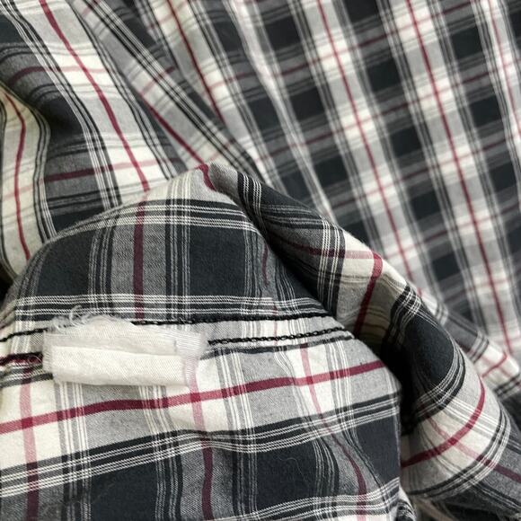 Ed Hardy Mens Shirt 2XL Plaid Multi Long Sleeve Button Up Embroidered Casual Y2K - Picture 12 of 12